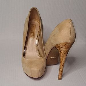 SCHUTZ Suede Beige Pumps Leather Sole 6